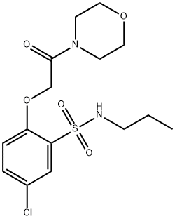 5-chloro-2-(2-morpholin-4-yl-2-oxoethoxy)-N-propylbenzenesulfonamide Structure