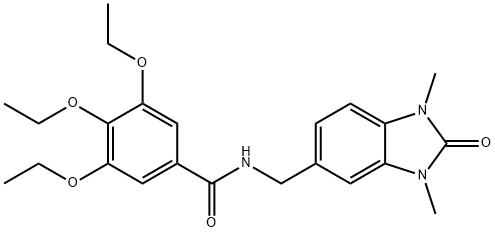 N-[(1,3-dimethyl-2-oxobenzimidazol-5-yl)methyl]-3,4,5-triethoxybenzamide 구조식 이미지