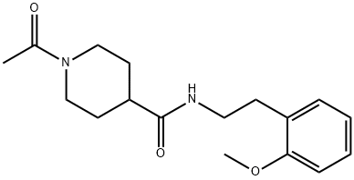 1-acetyl-N-[2-(2-methoxyphenyl)ethyl]piperidine-4-carboxamide 구조식 이미지