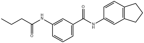 3-(butanoylamino)-N-(2,3-dihydro-1H-inden-5-yl)benzamide Structure