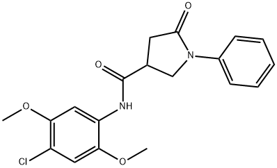 N-(4-chloro-2,5-dimethoxyphenyl)-5-oxo-1-phenylpyrrolidine-3-carboxamide Structure