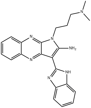 3-(1H-benzimidazol-2-yl)-1-[3-(dimethylamino)propyl]pyrrolo[3,2-b]quinoxalin-2-amine Structure