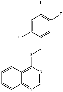 4-[(2-chloro-4,5-difluorophenyl)methylsulfanyl]quinazoline Structure