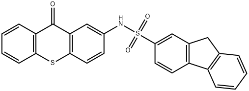 N-(9-oxothioxanthen-2-yl)-9H-fluorene-2-sulfonamide Structure