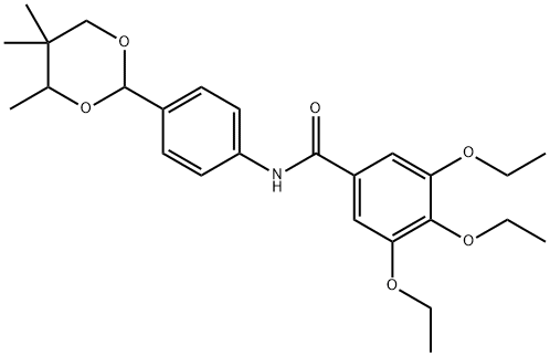 3,4,5-triethoxy-N-[4-(4,5,5-trimethyl-1,3-dioxan-2-yl)phenyl]benzamide Structure