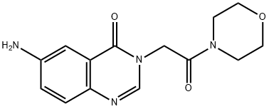 6-amino-3-(2-morpholin-4-yl-2-oxoethyl)quinazolin-4-one 구조식 이미지