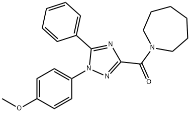 azepan-1-yl-[1-(4-methoxyphenyl)-5-phenyl-1,2,4-triazol-3-yl]methanone 구조식 이미지
