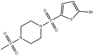 1-(5-bromothiophen-2-yl)sulfonyl-4-methylsulfonylpiperazine 구조식 이미지