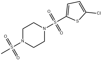 1-(5-chlorothiophen-2-yl)sulfonyl-4-methylsulfonylpiperazine 구조식 이미지