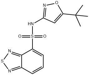 N-(5-tert-butyl-1,2-oxazol-3-yl)-2,1,3-benzothiadiazole-4-sulfonamide 구조식 이미지