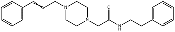 N-(2-phenylethyl)-2-[4-[(E)-3-phenylprop-2-enyl]piperazin-1-yl]acetamide Structure