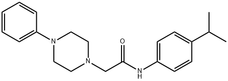 2-(4-phenylpiperazin-1-yl)-N-(4-propan-2-ylphenyl)acetamide 구조식 이미지