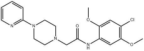 N-(4-chloro-2,5-dimethoxyphenyl)-2-(4-pyridin-2-ylpiperazin-1-yl)acetamide Structure