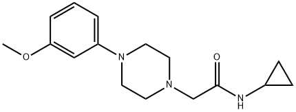 N-cyclopropyl-2-[4-(3-methoxyphenyl)piperazin-1-yl]acetamide Structure