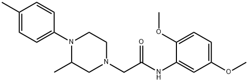 N-(2,5-dimethoxyphenyl)-2-[3-methyl-4-(4-methylphenyl)piperazin-1-yl]acetamide 구조식 이미지