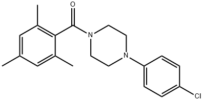 [4-(4-chlorophenyl)piperazin-1-yl]-(2,4,6-trimethylphenyl)methanone 구조식 이미지