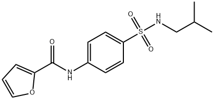 N-[4-(2-methylpropylsulfamoyl)phenyl]furan-2-carboxamide 구조식 이미지