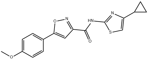 N-(4-cyclopropyl-1,3-thiazol-2-yl)-5-(4-methoxyphenyl)-1,2-oxazole-3-carboxamide Structure