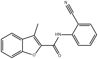 N-(2-cyanophenyl)-3-methyl-1-benzofuran-2-carboxamide 구조식 이미지