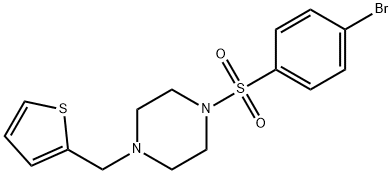 1-(4-bromophenyl)sulfonyl-4-(thiophen-2-ylmethyl)piperazine Structure