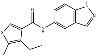 4-ethyl-N-(1H-indazol-5-yl)-5-methylthiophene-3-carboxamide 구조식 이미지