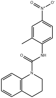 N-(2-methyl-4-nitrophenyl)-3,4-dihydro-2H-quinoline-1-carboxamide 구조식 이미지