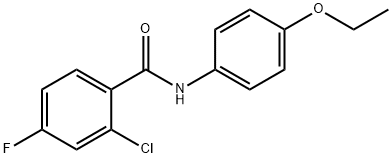 2-chloro-N-(4-ethoxyphenyl)-4-fluorobenzamide 구조식 이미지