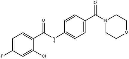 2-chloro-4-fluoro-N-[4-(morpholine-4-carbonyl)phenyl]benzamide 구조식 이미지