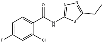 2-chloro-N-(5-ethyl-1,3,4-thiadiazol-2-yl)-4-fluorobenzamide Structure