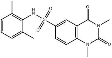 N-(2,6-dimethylphenyl)-1,3-dimethyl-2,4-dioxoquinazoline-6-sulfonamide 구조식 이미지