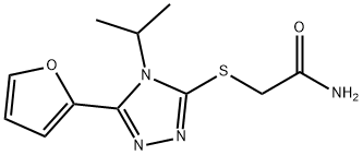 2-[[5-(furan-2-yl)-4-propan-2-yl-1,2,4-triazol-3-yl]sulfanyl]acetamide 구조식 이미지