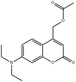 Acetic acid 7-diethylamino-2-oxo-2H-chromen-4-ylmethyl ester 구조식 이미지