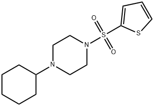 1-cyclohexyl-4-thiophen-2-ylsulfonylpiperazine 구조식 이미지