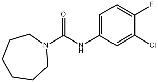 N-(3-chloro-4-fluorophenyl)azepane-1-carboxamide 구조식 이미지