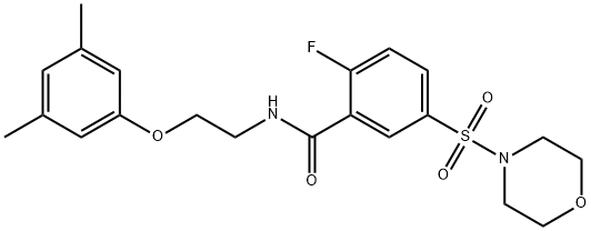 N-[2-(3,5-dimethylphenoxy)ethyl]-2-fluoro-5-morpholin-4-ylsulfonylbenzamide Structure