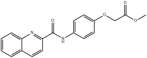 methyl 2-[4-(quinoline-2-carbonylamino)phenoxy]acetate 구조식 이미지