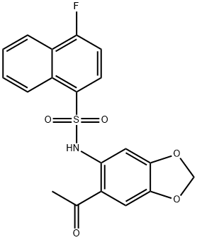 N-(6-acetyl-1,3-benzodioxol-5-yl)-4-fluoronaphthalene-1-sulfonamide Structure