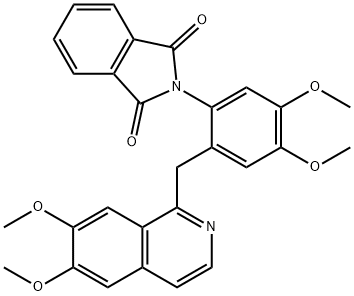 2-[2-[(6,7-dimethoxyisoquinolin-1-yl)methyl]-4,5-dimethoxyphenyl]isoindole-1,3-dione 구조식 이미지