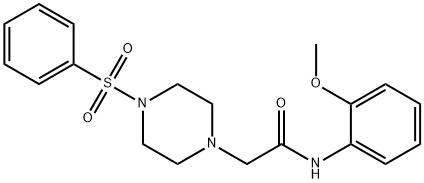 2-[4-(benzenesulfonyl)piperazin-1-yl]-N-(2-methoxyphenyl)acetamide Structure