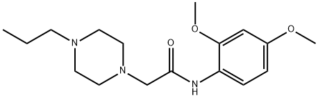 N-(2,4-dimethoxyphenyl)-2-(4-propylpiperazin-1-yl)acetamide 구조식 이미지