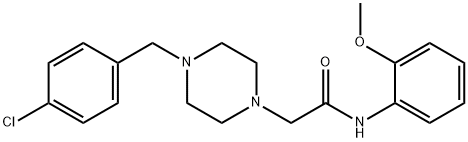 2-[4-[(4-chlorophenyl)methyl]piperazin-1-yl]-N-(2-methoxyphenyl)acetamide 구조식 이미지