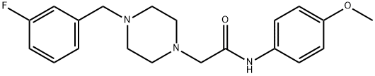 2-[4-[(3-fluorophenyl)methyl]piperazin-1-yl]-N-(4-methoxyphenyl)acetamide Structure
