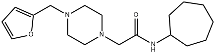 N-cycloheptyl-2-[4-(furan-2-ylmethyl)piperazin-1-yl]acetamide 구조식 이미지