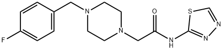 2-[4-[(4-fluorophenyl)methyl]piperazin-1-yl]-N-(1,3,4-thiadiazol-2-yl)acetamide Structure