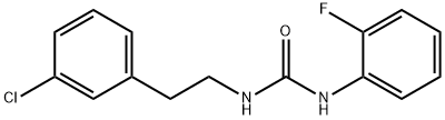 1-[2-(3-chlorophenyl)ethyl]-3-(2-fluorophenyl)urea 구조식 이미지