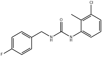 1-(3-chloro-2-methylphenyl)-3-[(4-fluorophenyl)methyl]urea 구조식 이미지
