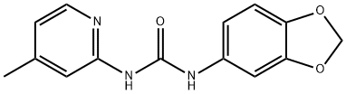 1-(1,3-benzodioxol-5-yl)-3-(4-methylpyridin-2-yl)urea 구조식 이미지