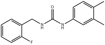 1-(3,4-dimethylphenyl)-3-[(2-fluorophenyl)methyl]urea 구조식 이미지