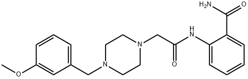 2-[[2-[4-[(3-methoxyphenyl)methyl]piperazin-1-yl]acetyl]amino]benzamide 구조식 이미지