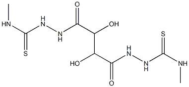 1-[[2,3-dihydroxy-4-[2-(methylcarbamothioyl)hydrazinyl]-4-oxobutanoyl]amino]-3-methylthiourea Structure